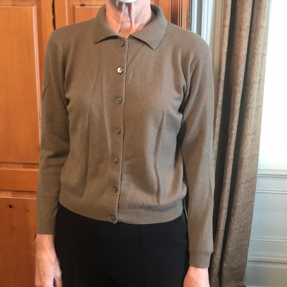 Lord and Taylor Cashmere button up sweater